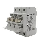 5 Set/lot 3P Parallel Fuse Holder 1000V DC Fusible 10x38 GPV, with Fuse Holder for Solar System Protection