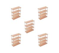 5 set of 1:6 Bookshelf Multilayer Ornaments for Dollhouse DIY Materials 4 Tier Long
