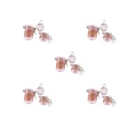 5 set of 1/6 Miniature Storage Jar Dollhouse Storage Jar for 6 inch Doll Garden Decor pink