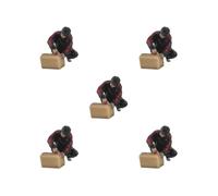 5 set of 1/64 Resin Model Street Figure Delivery Man for Scenery Landscape Decoration style D