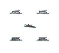 5 set of 1/64 Scale Bus Waiting Stop Scene Accessory for Sand Table Model Cars Layout