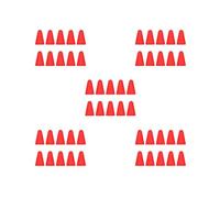 5 set of 10 Pieces Nib Caps Scratch Resistant Capacitance Pen Tip Case Cover High Sensitivity Large Resistance Easy Installment Red