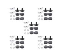 5 set of 14Pcs Φ4 cm Cymbal Stand Felts for Drum Set with Wing Nuts Cymbal Replacement Gray φ3.8x2.6 cm