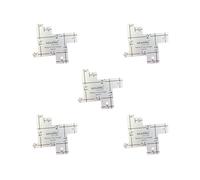 5 set of 2'' Metal Hemline Measuring Gauge Sewing Patchwork Garment Ruler Accessories