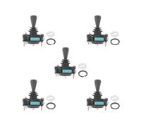 5 Set of 240V 5A 4NO 4NC Momentary 2.5mm Fixing Thread Joystick Switch CV4-YQ-04R2G