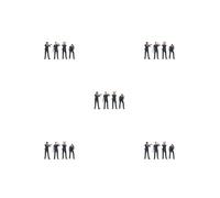 5 set of 4Pcs 1/64 Diorama Figures Detective Officers for Dollhouse Accessories
