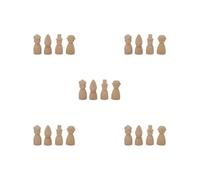 5 Set of 4Pcs Wooden Peg People Pretend Play for Kids Crafts Projects Graffiti Toys