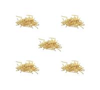 5 Set of 50pcs Beading Tube Beads Smooth Tube Finding Jewelry Making DIY Golden, 20x2mm