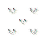 5 set of 6 Pieces Effect Pedal Cable Shielding Bass Cords Instrument Audio Wire Line Replacement Repair Connector Accessory 30 cm