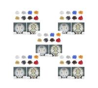 5 Set of 80 Pcs Glass Mosaic Tiles for DIY Arts Crafts Rectangle red