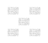 5 Set of 8X Shrink Plastic Sheets Art Pencils Jewelry Making Tags/Keyrings DIY Ocean 8 Pcs Ocean 14.5x20 cm