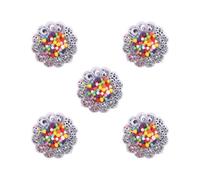 5 Set of 900Pcs Wiggle Googly Eyes Self Adhesive Crafts Eyes with Pom Poms DIY Crafts