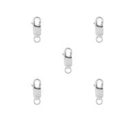 5 Set of 925 Sterling Silvery Lobster Clasp Clip Single Circle Jewelry Finding 12 mm