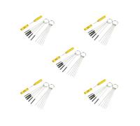 5 Set of Airbrush Cleaning Kits Metal Airbrush Painting Supply for Auto Parts Cleaning Golden
