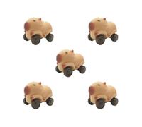5 set of Capybara Pull and Joys Toy Cute Wheel Sand Slider Toy for Girls Children Gift brown
