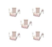 5 set of Dolls House Furniture Set 1/12 Rich Accessories Miniature Assemble for Kids Bedroom A