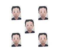 5 set of Faces Practice Board Reusable Washable Makeup Artist Colored Makeup Template Boy, 297x210mm