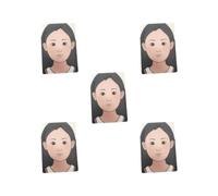 5 set of Faces Practice Board Reusable Washable Makeup Artist Colored Makeup Template Girl, 297x210mm