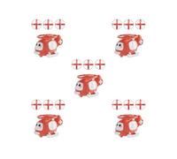 5 set of Flying Toys Disc Plane Interactive Cat Toy Outdoor Game for Kids Gifts Red