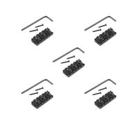 5 set of Guitar Locking Nut 42 mm String Lock for 6 String Electric Guitar Black