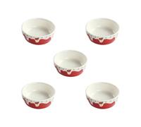 5 set of Hamster Food Bowl Easy to Clean Stable Rabbit Food Dish for Ferret Rat Dwarf Red