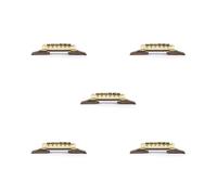 5 set of Jazz Guitar Rosewood Bridge with Saddles Gold Plated