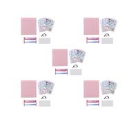 5 set of Kids Visual Schedule Portable Pocket Chart for Classroom Homeschool Children English
