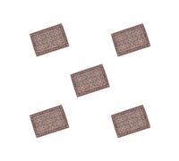 5 set of Miniature 1:12 Dollhouse Woven Rug Floor Carpet 24 x 15.3cm, Type 1