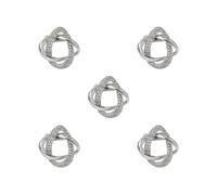 5 set of Scarf Ring for Women Jewelry for Ladies Metal Wrap Holder Shawl Clip Fashion Silvery 3.5 cm