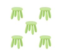 5 set of Simulation Dollhouse Miniature Stool Chair Dollhouse Decor Green, 3.7x3.5cm