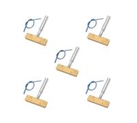 5 Set of Soldering Iron T Shape Tip Head Spare Part Hot Press Tool for Repairing Soft Wires with Strip, Tip 5.3x3.5cm