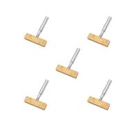 5 Set of Soldering Iron T Shape Tip Head Spare Part Hot Press Tool for Repairing Soft Wires Without Strip, Tip 5.3x3.5cm