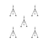 5 set of Wig Stand Tripod Sturdy Stable Mini for Cosmetology Hairdressing Training