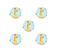 5 set of Wood Handheld Tambourines Handbell Educational Toy for Dancing Game Toys KTV 15 cm Blue Giraffe