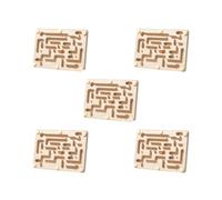 5 set of Wooden Labyrinth Board Game Balance Educational Toys for Kids Boys and Girls