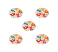 5 set of Wooden Matching Puzzles Learning Color Toy for Kids Boys Girls 2-5 Years Old Animal, 18x18cm