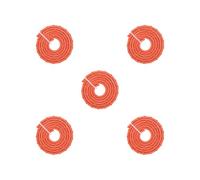 5 Set of Woodworking Profiling Strip Portable Sturdy Gear Driven Curved Template Tool 2M, Orange