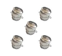 5 Set Open Size Expandable Gate Purse Frame Coin Cylinder with Loops Retractable