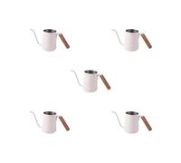5 Set Pour Over Kettle 8.45 oz Nozzle 4mm Drip Coffee Maker Barista Gift Cafe Bar White, 250ml