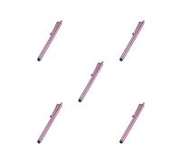 5 set Universal Capacitive Pens Scratch Resistance Professional Touch Screen Pen Rubber Tip Stylus Smooth Writing Tablet Rose Red