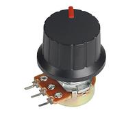 5 Set WH148 Linear Potentiometer 1K 2K 5K 10K 20K 50K 100K 250K 1M with Red 24x15mm Knob Cap 15mm 3pin Potentiometers Kit Electromechanical components (Size : 500K Ohm)