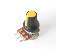 5 Set WH148 Potentiometer 15mm 3pin 1K 2K 5K 10K 20K 50K 100K 250K 1M with Yellow AG2 Knob Cap Linear Potentiometers Kit Electromechanical components (Size : 1K Ohm)