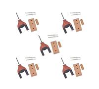5 set Wooden Ukulele Wall Hanger Auto Lock Safety Wall Mount Holder Red wood