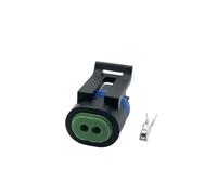 5 Sets 2 Pin Female water proof Electrical Wire Connector Sealed Auto Plug compatible with the 12162197 12162195 12162193(Black,50 Pcs)