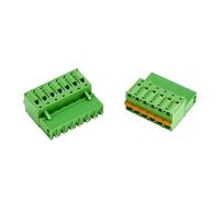 5 Sets 2EDGKD 5.08mm Plug-In Terminal Block Push Spring PCB Connector Right Angle & Straight Needle 2P 3P Pin Header Socket(Straight Needle,10P)