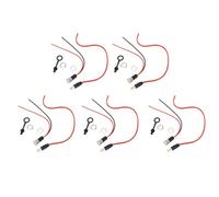 5 Sets 5.5x2.1mm 10A Power Jack Cord Socket, Threaded Female Mount Connector Wire Adapter with IP68 Cover for Digital Devices, Home Appliances, Security