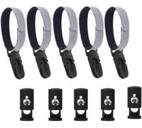5 Sets Black Garden Flag Stoppers Anti-Wind Clips Garden Flag Clips Garden Flag Rubber Stoppers Adjustable Anti-Wind Clips Accessories for Keep Flags in Place, Flagpole Hardware