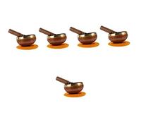 5 Sets Buddha Sound Bowl Tibetan Healing Bowls Yoga Bowl Buddhist Meditation Bowl Tibetan Sound Bowl Tibetan Prayer Bowl Zen Bowl Yoga Decor Copper Buddhism Bowl Manual Cloth Nepal