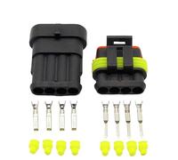 5 Sets Car Auto 4 Pin Way Sealed Waterproof Electrical Wire Connector Set