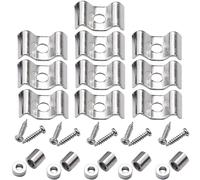 5 Sets Electric Guitar String Trees Guides Retainers with Mounting Screws for Fender Strat or Tele Style Electric Guitar, Silver